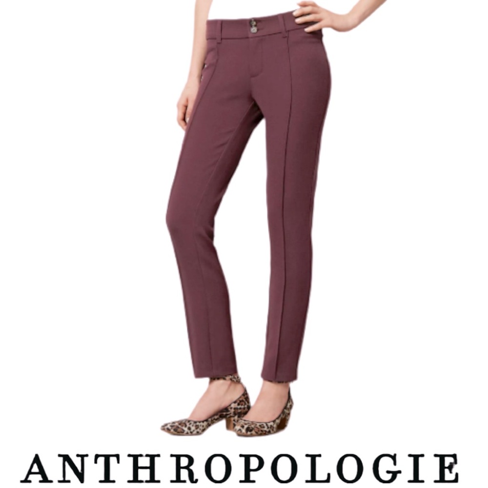 ANTHROPOLOGIE Cartonnier Charlie Pinch Pleats Ankle Pants Slacks Trousers Office